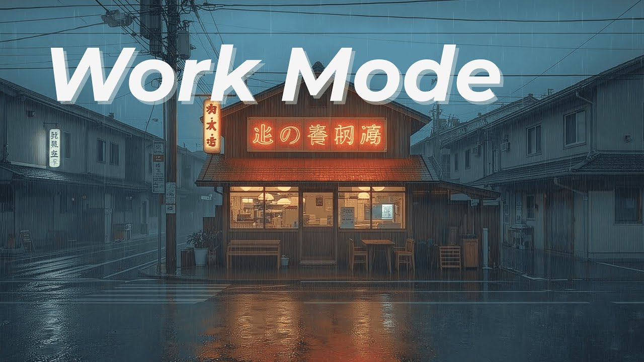 Work Mode Lofi ☕ Rainy Beats for Deep Focus & Productivity