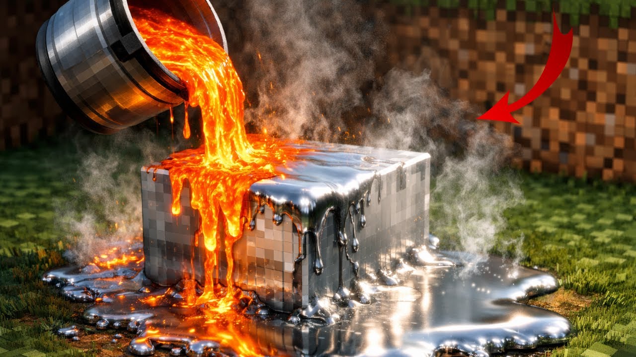LAVA vs FERRO: Ele Derreteu em Segundos! (Satisfatório) 😱 (Minecraft Realista)