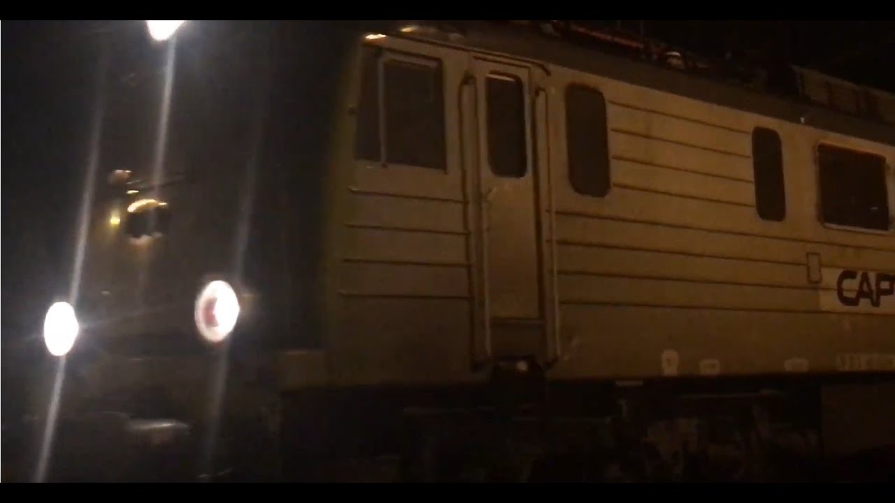 Badly recorded video of cargo train at night