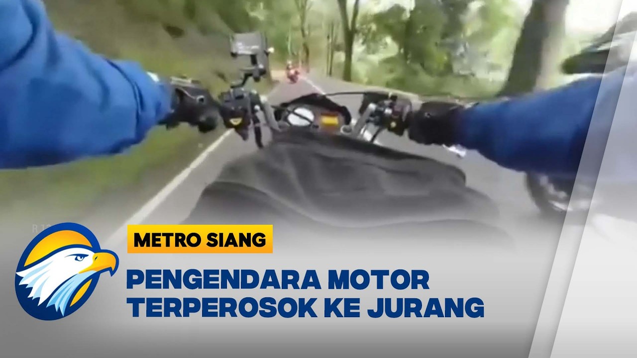 Pengendara Motor Terperosok Ke Jurang Akibat Aksi MOGE Berbahaya - [Brantas]