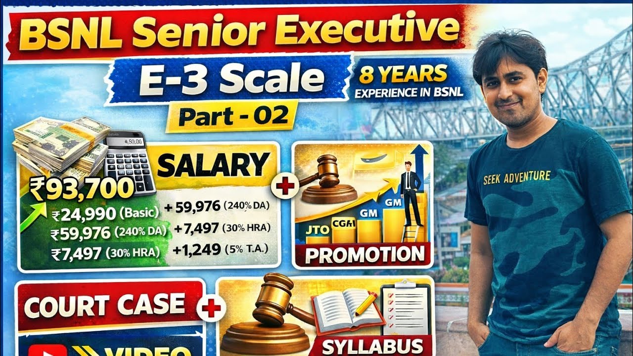 #BSNL Senior Executive E3-Scale  #Salary in hand #Duties  #Job profile #PART_02