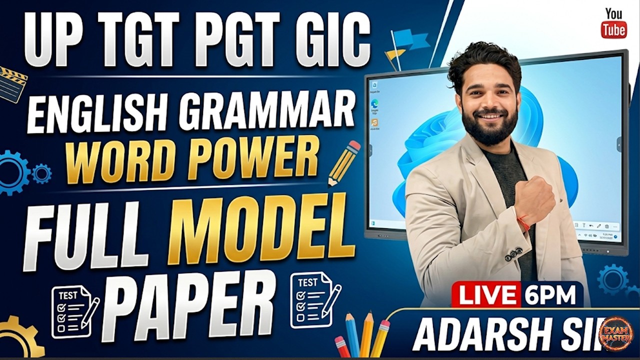 UP TGT PGT GIC ENGLISH GRAMMAR VOCAB CLASS 2 ENGLISH DEMO CLASS-2 EXAM MASTER ENGLISH CLASS