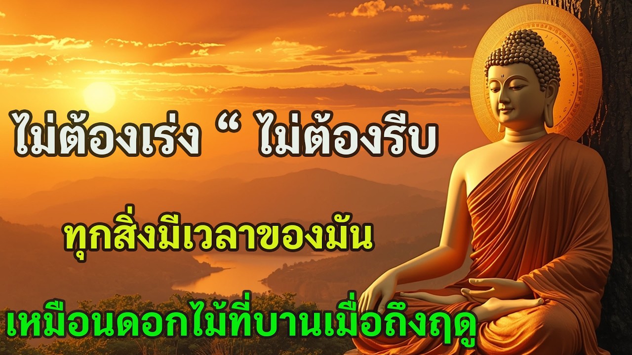 ไม่ต้องเร่ง “ ไม่ต้องรีบ ทุกสิ่งมีเวลาของมัน เหมือนดอกไม้ที่บานเมื่อถึงฤดู