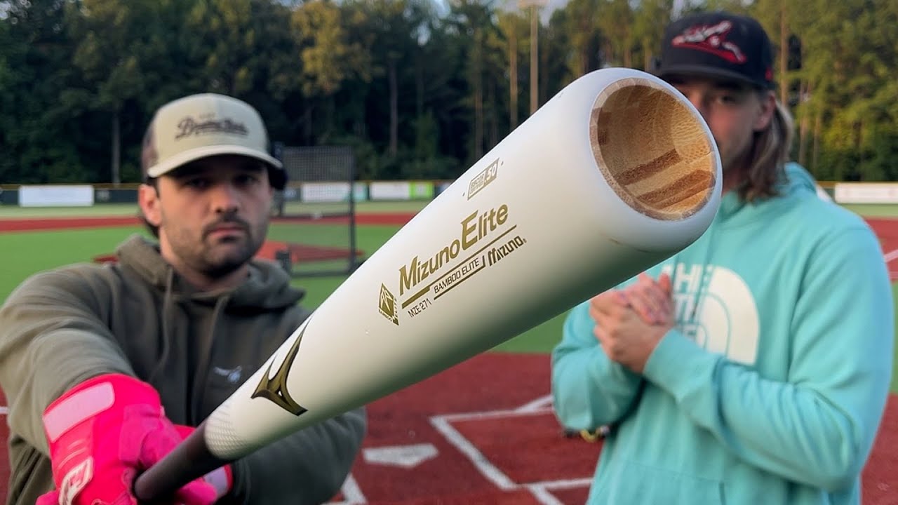Hitting with a COMPOSITE BAMBOO Bat | Mizuno MZE271 Bamboo Composite Bat Review