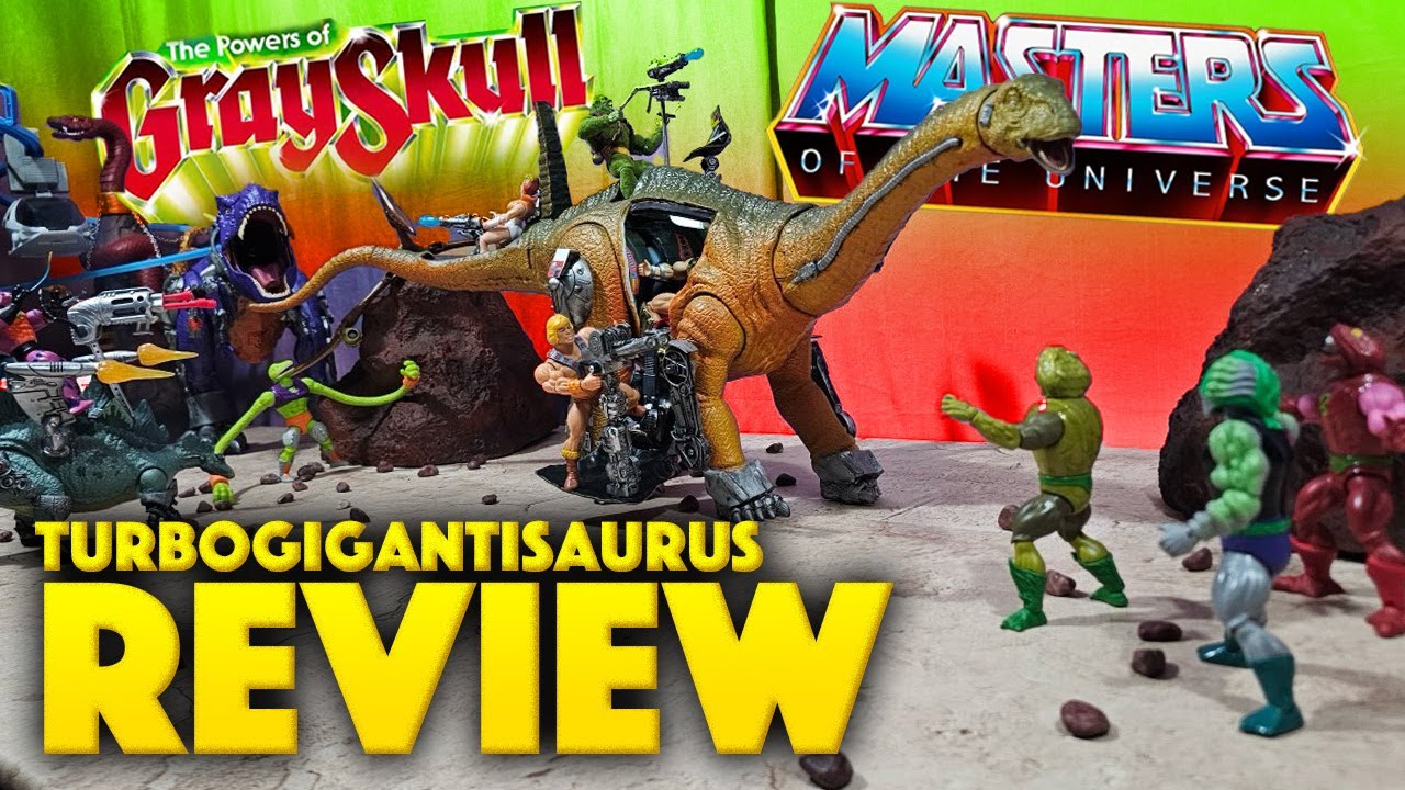 Motu Origins Powers of Grayskull Turbogigantisaurus & Bionatops REVIEW!
