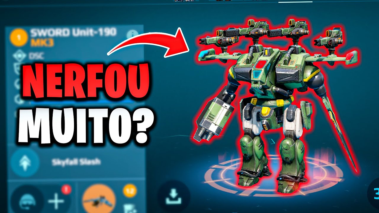 SWORD VAI SOBREVIVER AO BALANCEAMENTO? NERF BOOM, TETH E REX! War Robots Brasil