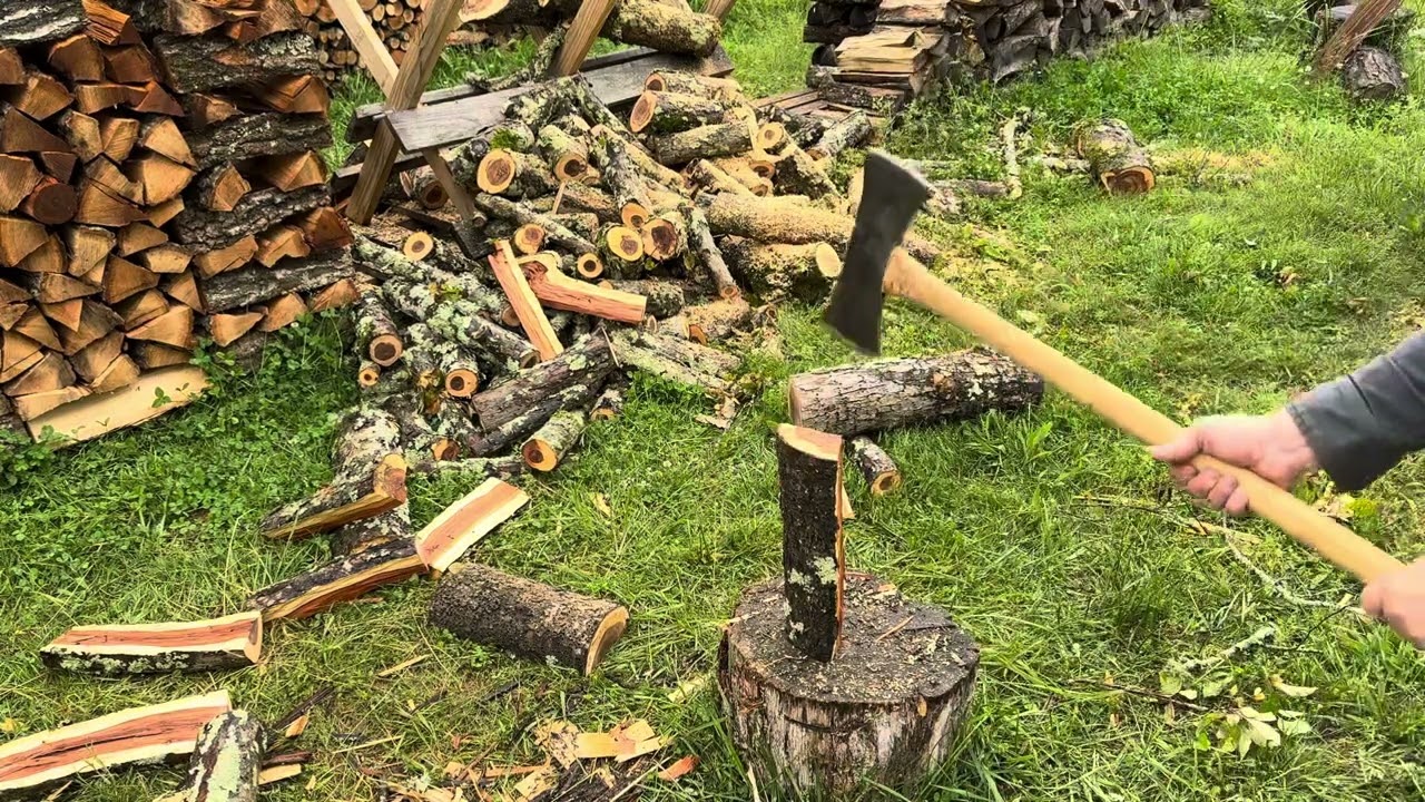 Apple wood! Double bit. Aromatic Firewood.
