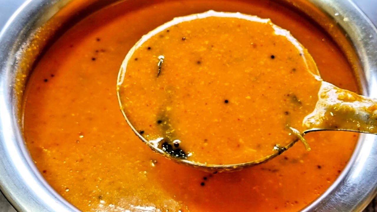 ಬೇಳೆ ಇಲ್ಲದೆ ಹಳ್ಳಿ ಸ್ಟೈಲ್ ಗಟ್ಟಿ ಟೊಮೇಟೊ ಸಾರು/Tomato Saaru/Village Style Tomato Sambar