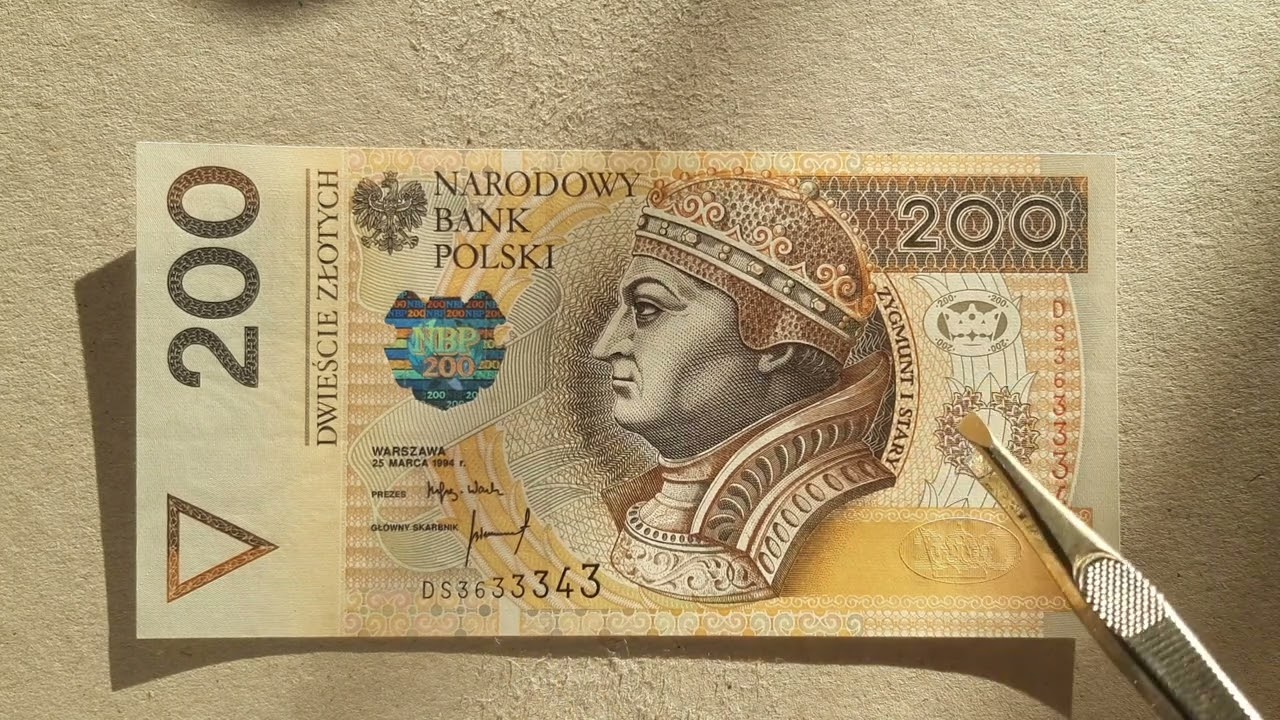 Portfelowa 200-złot&oacute;wka warta więcej niż nominał? Rocznik 1994, seria DS, UNC #inflacja #inwestycja