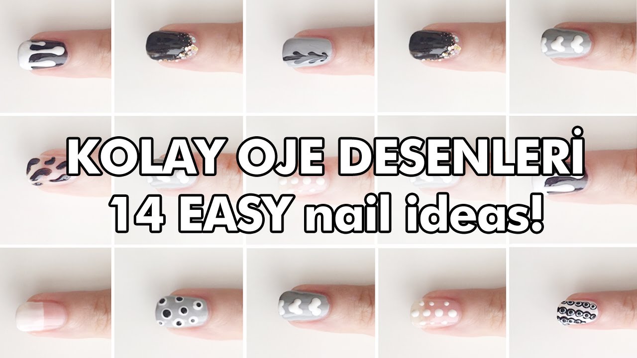 EVDE KOLAYCA YAPABİLECEĞİNİZ 14 NAIL ART TASARIMI - 14 EASY NAIL IDEAS! Nail Art Compilation 2020