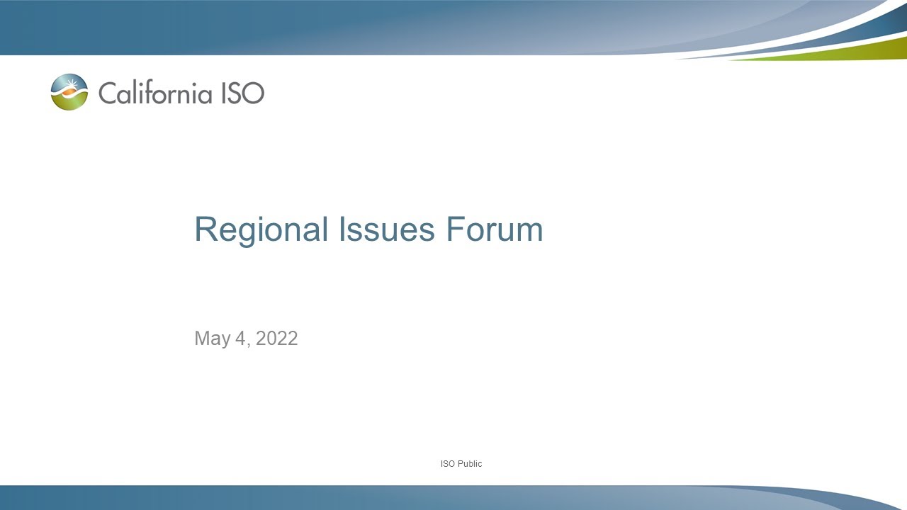 May 4, 2022 - Regional Issues Forum