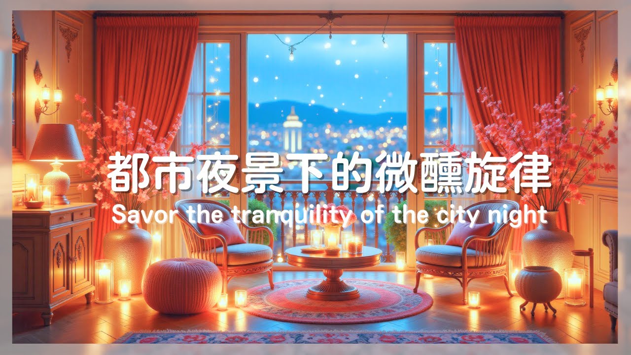Chill Lounge 寧靜夜晚的治癒音樂，都市夜景下的微醺旋律 -- Savor the tranquility of the city night | 戴上耳機享受 | Soft piano