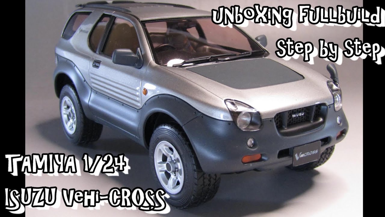Scale Car Plastic Model TAMIYA 1/24 ISUZU VehiCROSS unboxing fullbuild step by step