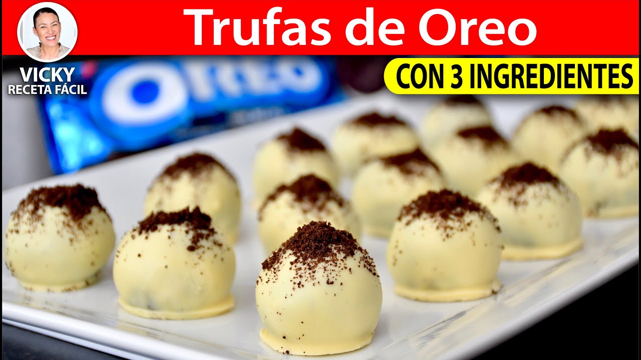 ❤️TRUFAS DE OREO SOLO 3 INGREDIENTES |  #VickyRecetaFacil