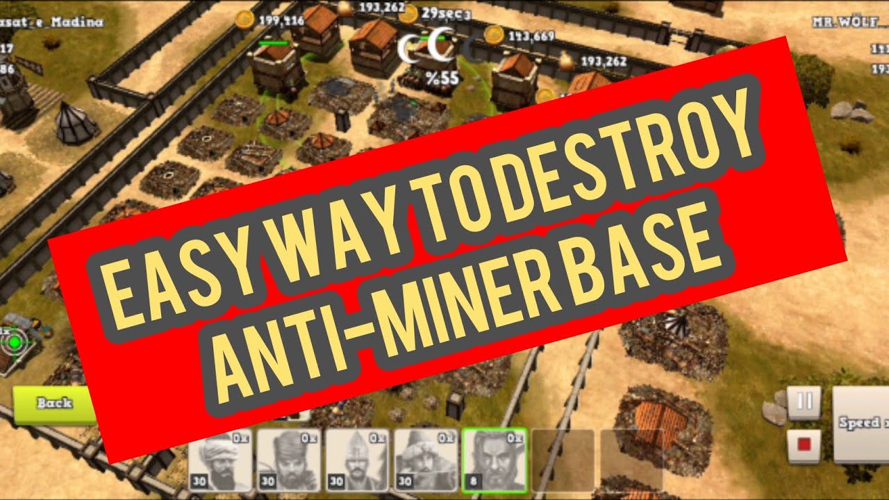destroy antiminer base with filled battle tower | Wolfization | Hack & Tricks| Ottoman Wars