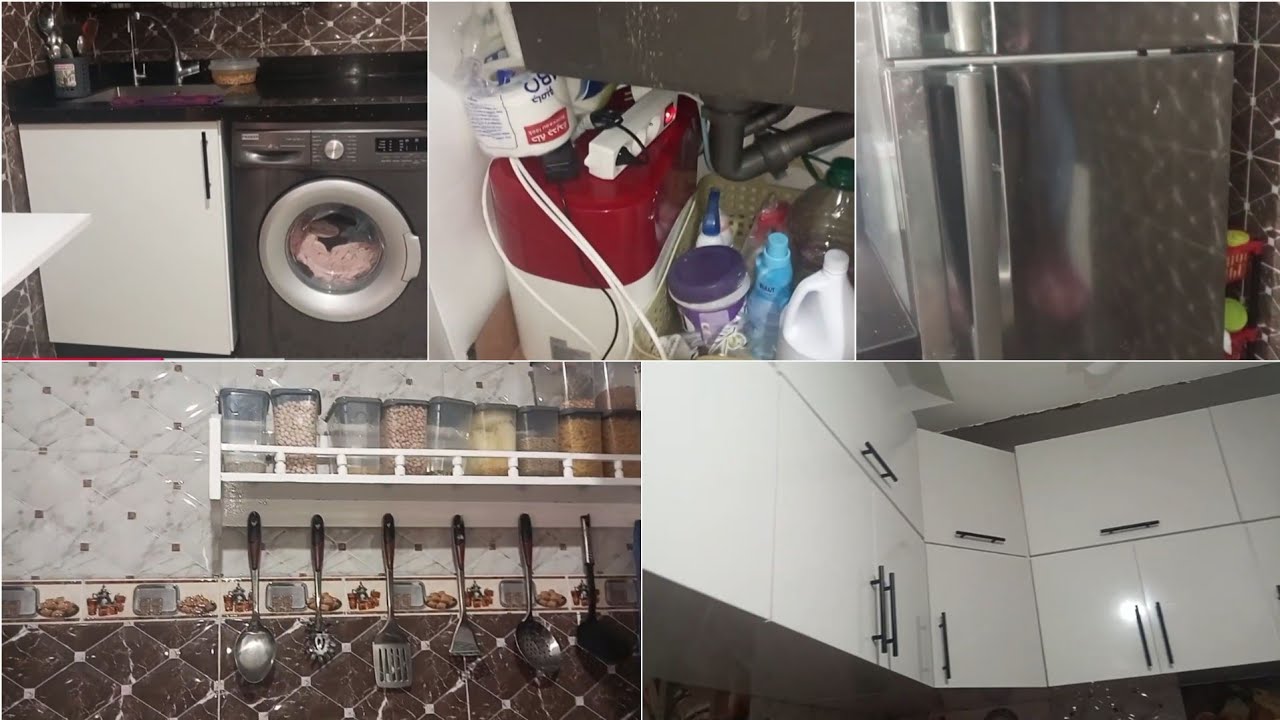 جولة في مطبخي اصغيرلمتواضع قبل وبعد لاصلاح مع فتح بلاكارات متول ونقي كيف جاكم اخيرا كل حاجا فبلاصتها