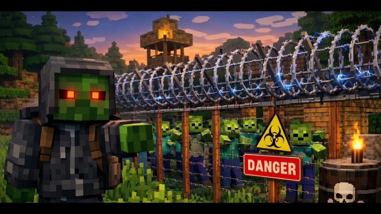 😱ZOMBIGA AYLANDIM VA MONSTRLAR QISHLOG‘IGA KIRDIM  | MINECRAFT UZBEK TILIDA