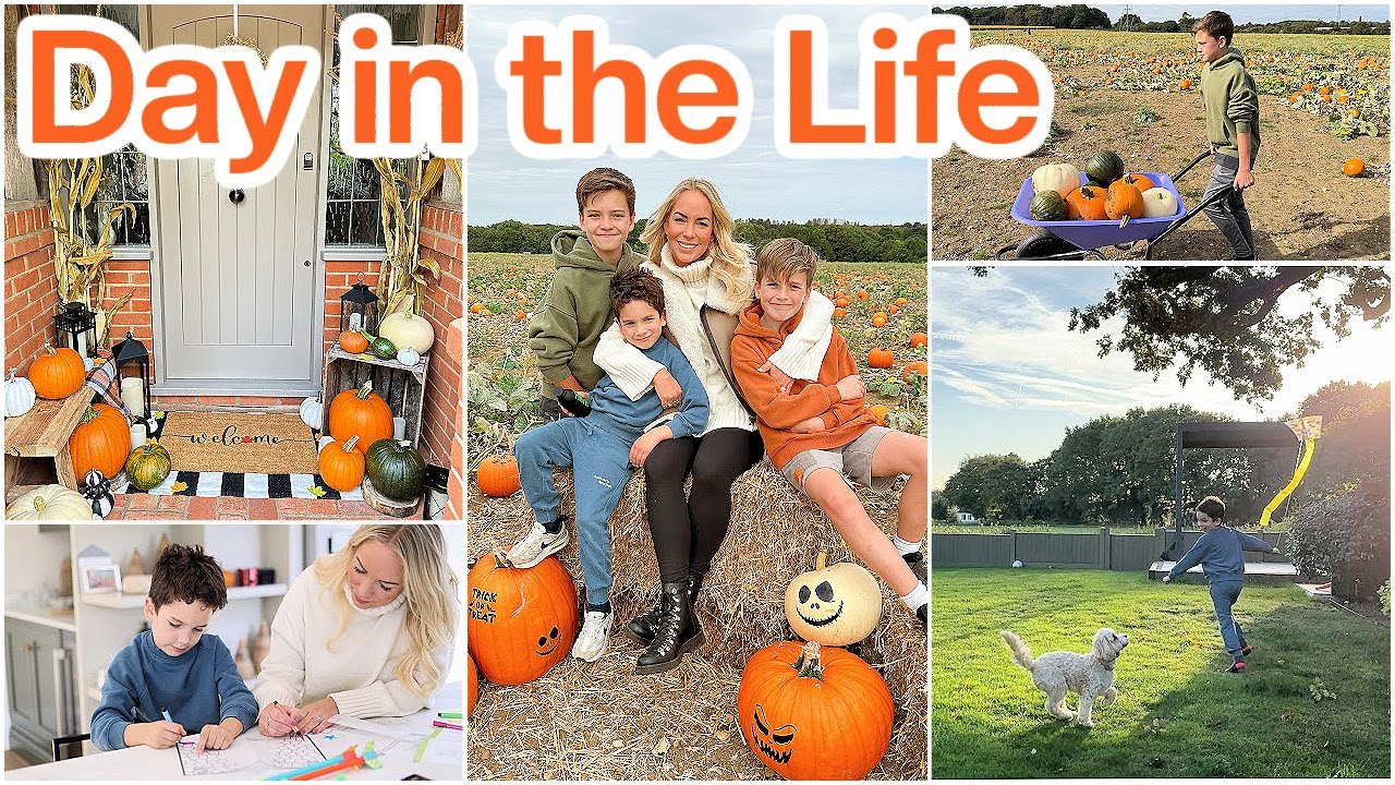 DAY IN THE LIFE - Autumn Porch Reveal, Bathroom Renovations + Pumpkin Picking