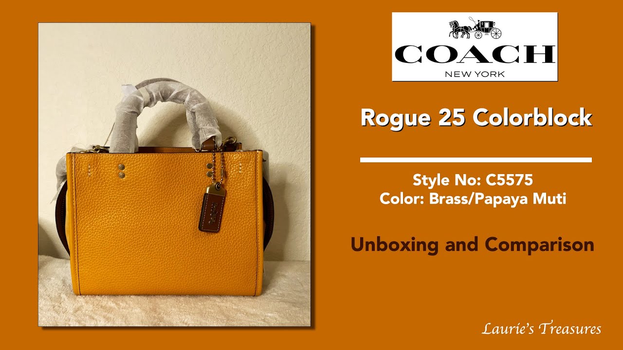 Coach Rogue 25 in Papaya Multi - Unboxing and Comparison