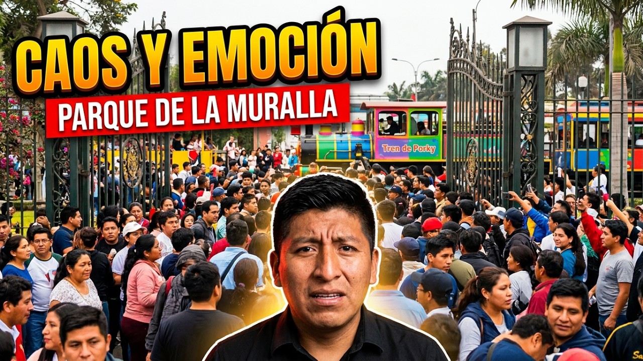 Caos y emoción! El TREN DE PORKY llega al Parque de la Muralla la inauguración con filas gigantes