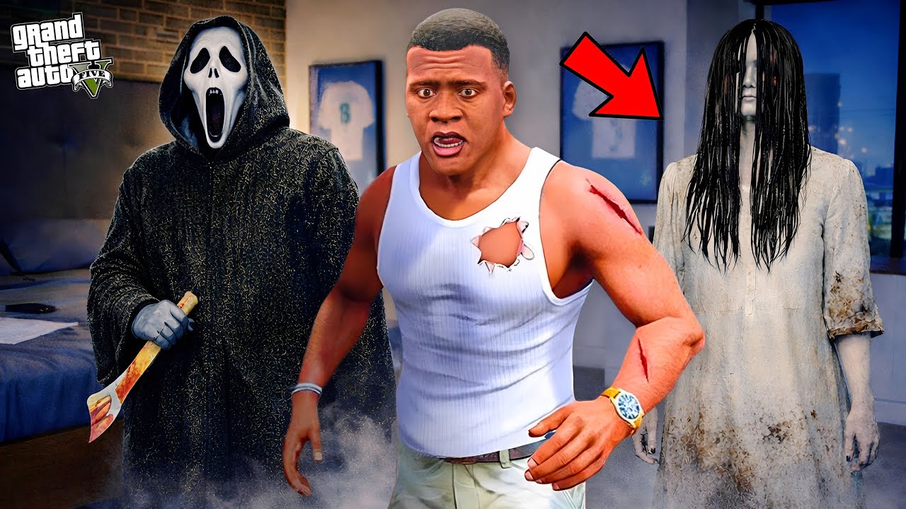 GTA V : Franklin & Shinchan Hunting Scary Ghosts in GTA 5 ! in Telugu