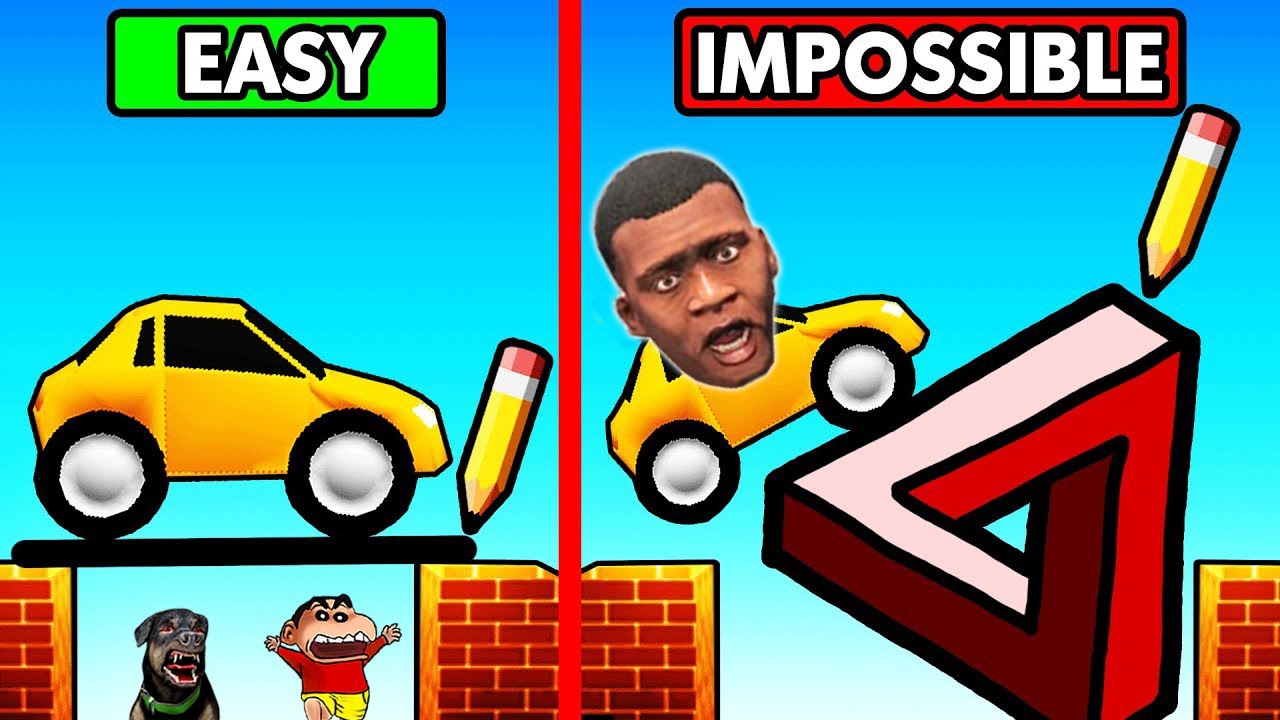 SHINCHAN VS FRANKLIN VS CHOP | NOOB VS PRO VS HACKER In DRAW BRIDGE | DREAM SQUAD OP