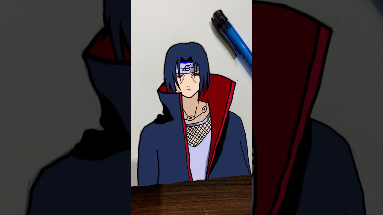 Drawing itachi uchiha with sharingan || Naruto drawing #animedrawing  #naruto #itachi #madara #anime