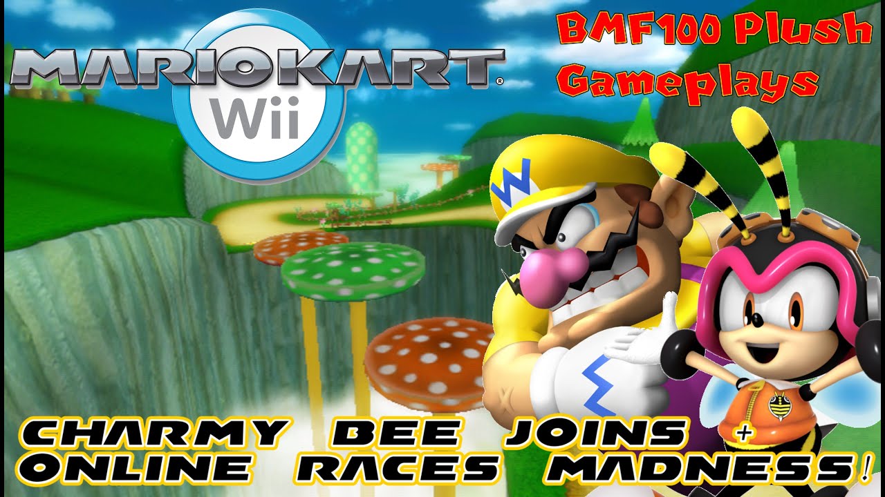 BMF100 Plush Gameplays: Charmy Bee Joins + Mario Kart Wii Wario & Charmy Online Races Madness!