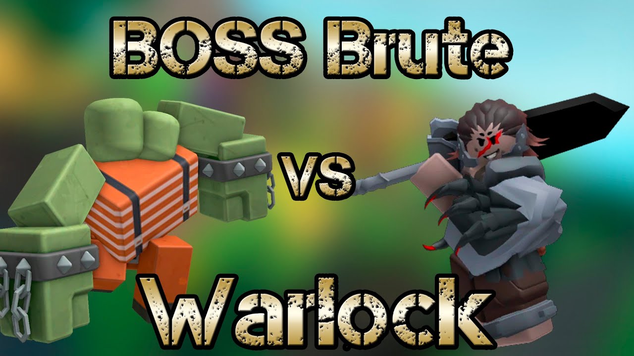 BOSS Brute VS One Warlock Roblox Tower Defense Simulator