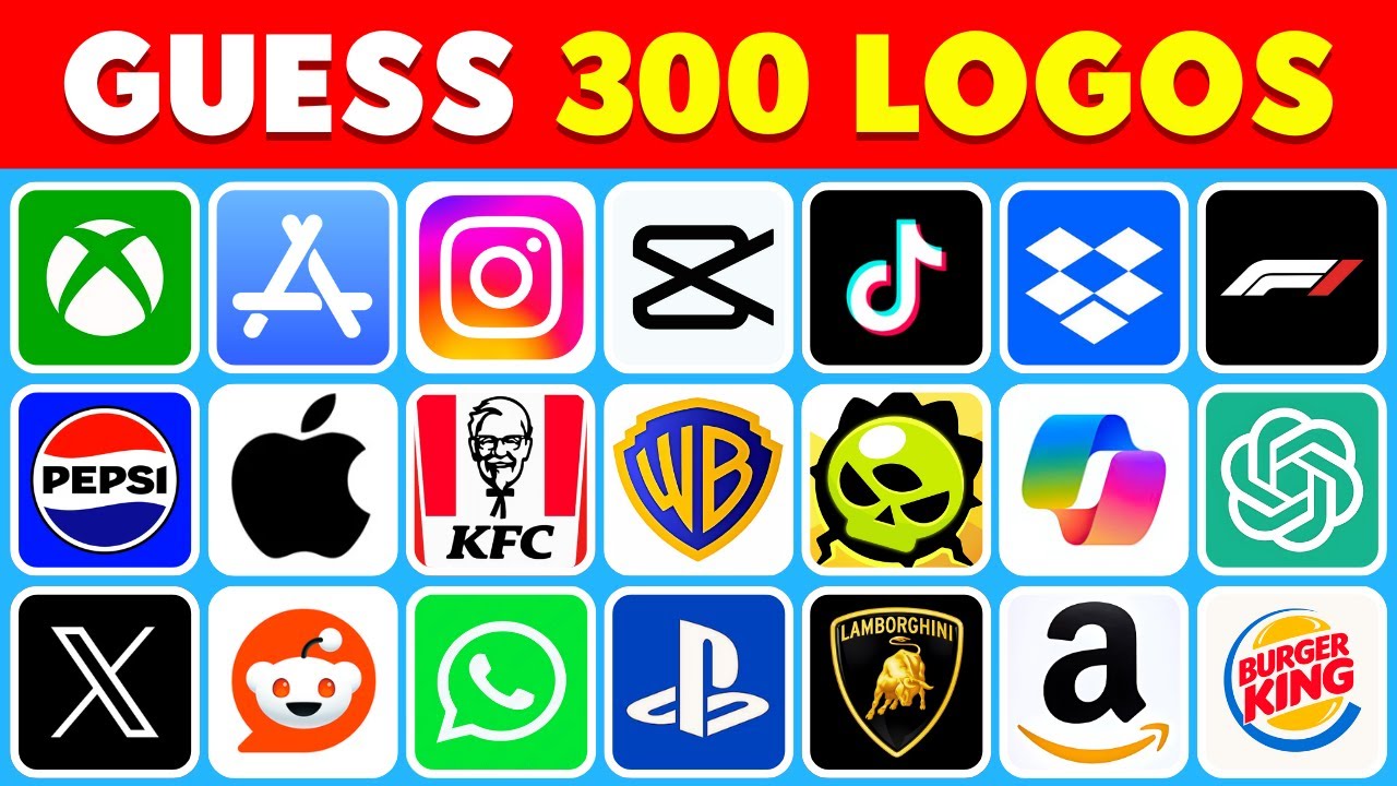 Guess the Logo in 1 Second 🥇🍏 | 300 Famous Logos | Logo Quiz 2024 I Space Quiz