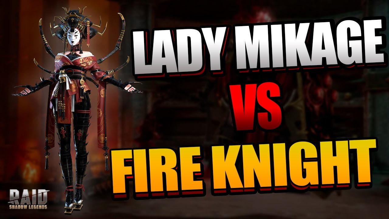 LADY MIKAGE DESTROYS THE FIRE KNIGHT HARD STAGE 10! | Raid Shadow Legends