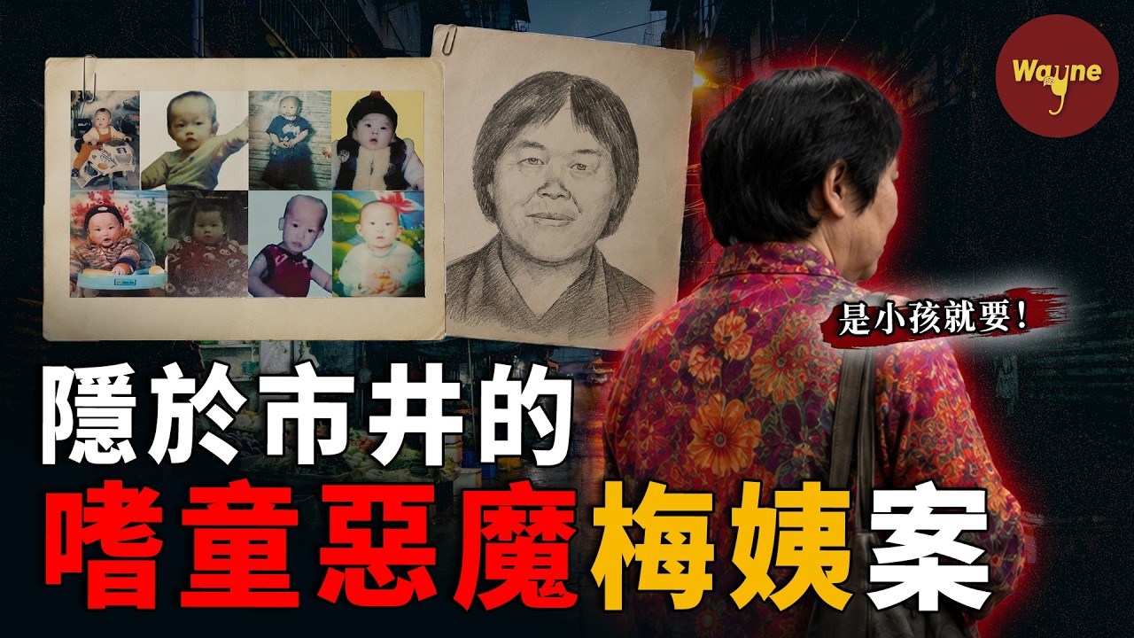 20年追捕終落網！拐賣9童，3分鐘毀掉一個家庭！幽靈人販梅姨 ｜ Wayne調查
