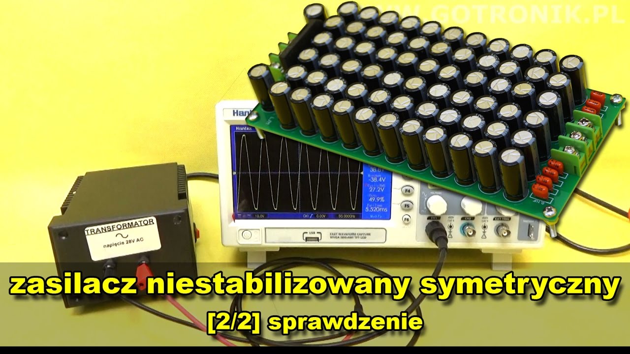 Testowanie zasilacza niestabilizowanego