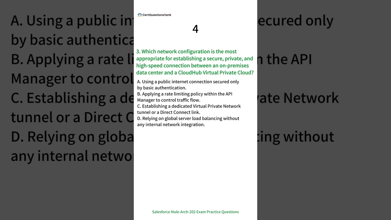 Mule-Arch-202 Salesforce Certified MuleSoft Platform Integration Architect Exam Practice Questions