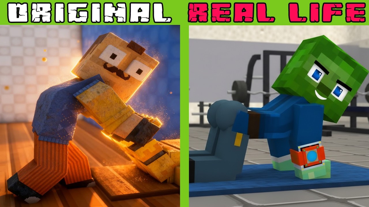 Are You Making This ONE Simple Posture Mistake😱!!! | Original vs Real Life | Minecraft Animation
