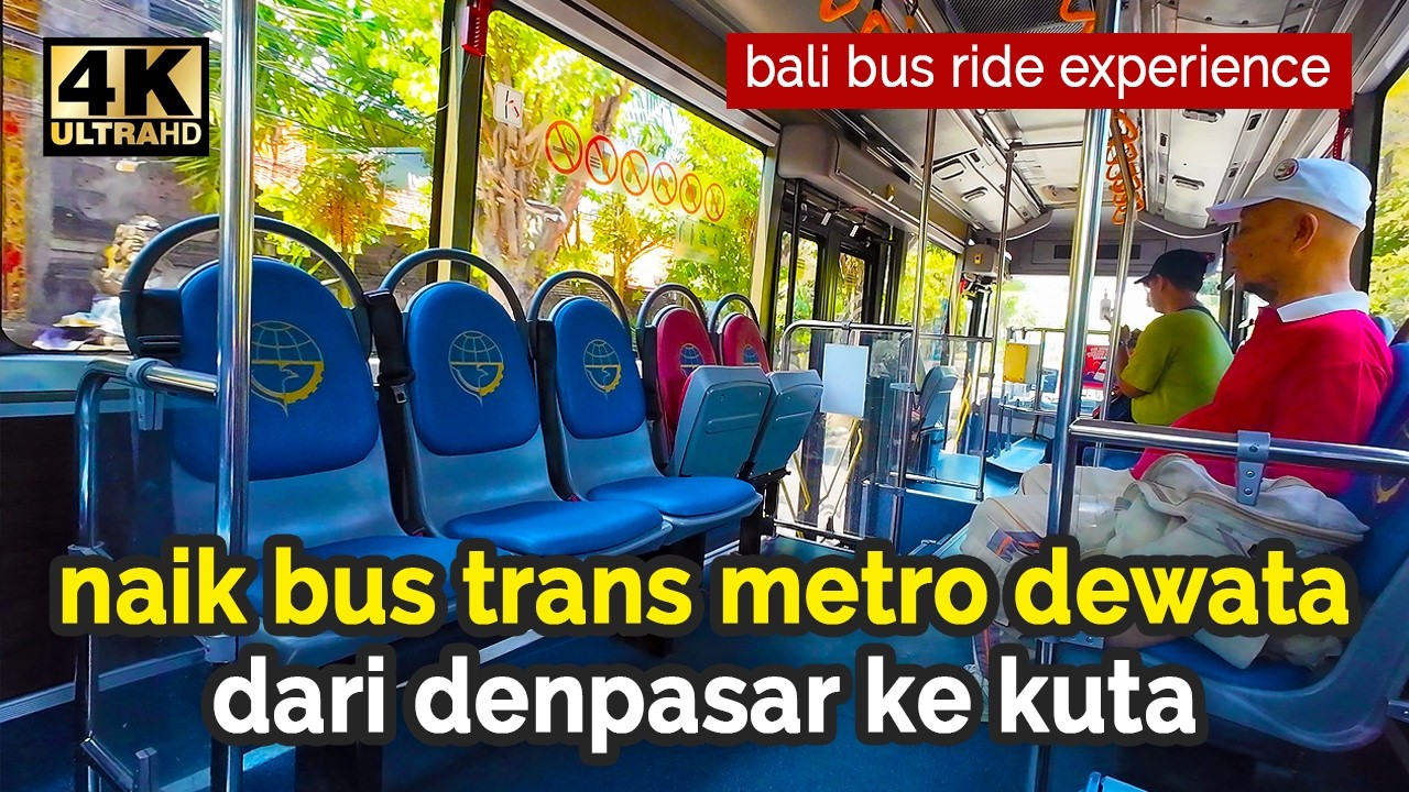 CUMA 4RB-AN‼️ dari Denpasar ke Kuta Bali Naik Bus Trans Metro Dewata K2B 【4K】