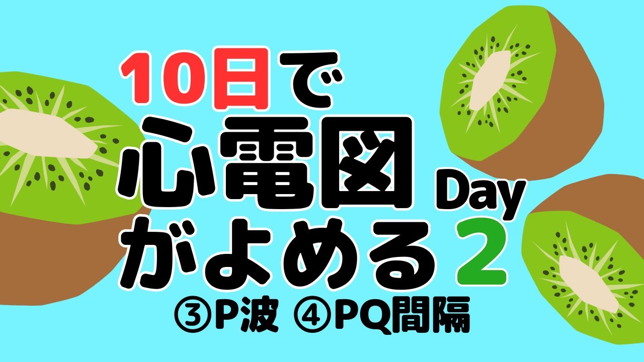 【10日で心電図がよめる】2日目 ③P波 ④PQ間隔