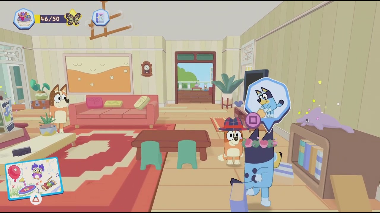 How to Find Dolphin Sticker: (Heeler House) TV Room | Bluey: The Videogame