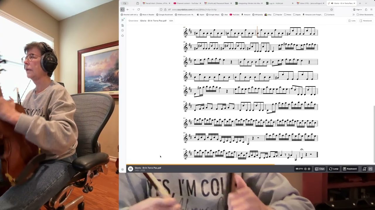 Practice Day #38: Additional work on Vivaldi-Gloria and Et in Terra Pax. #100daysofpractice