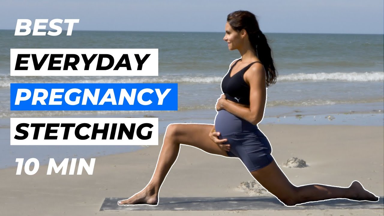 10 MIN PREGNANCY STRETCHING | Everyday Prenatal Pain & Stress Relief