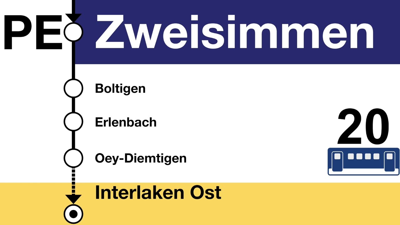 MOB / BLS Ansagen • GoldenPassExpress (GPX) • Montreux – Gstaad – Zweisimmen – Interlaken Ost