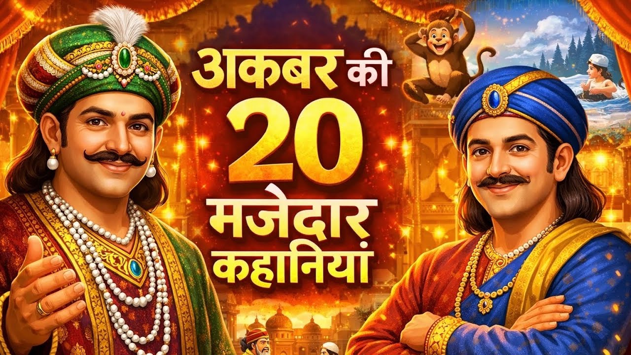 अकबर की 20 मजेदार कहानिया 🤯 Akbar Birbal Hindi Stories 😃 Hindi Kahani 😍 Cartoon Videos 🤩