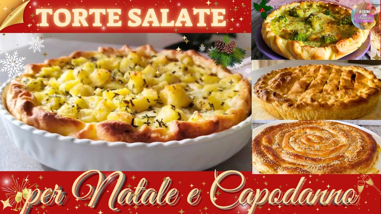 🎄TORTE SALATE per ANTIPASTO di NATALE Torte Salate con Pasta Sfoglia | 4 RICETTE FACILISSIME✨