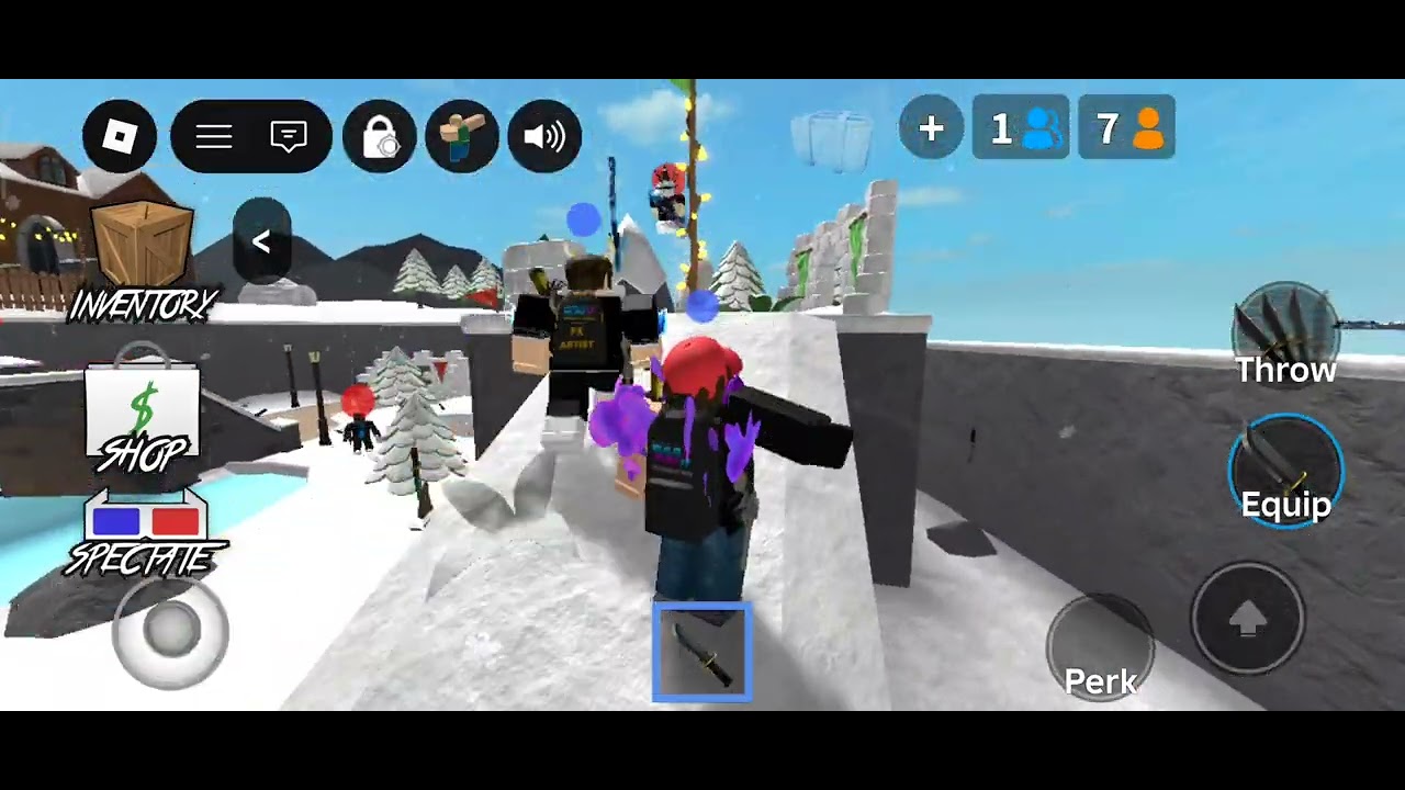 Playing mm2 with my classmate😃#roblox#mm2#classmate 