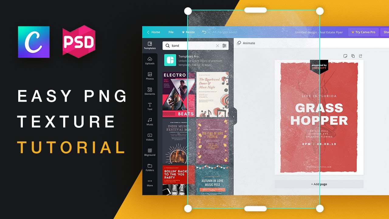 Добавление текстур наложения в Canva (плюс совет)