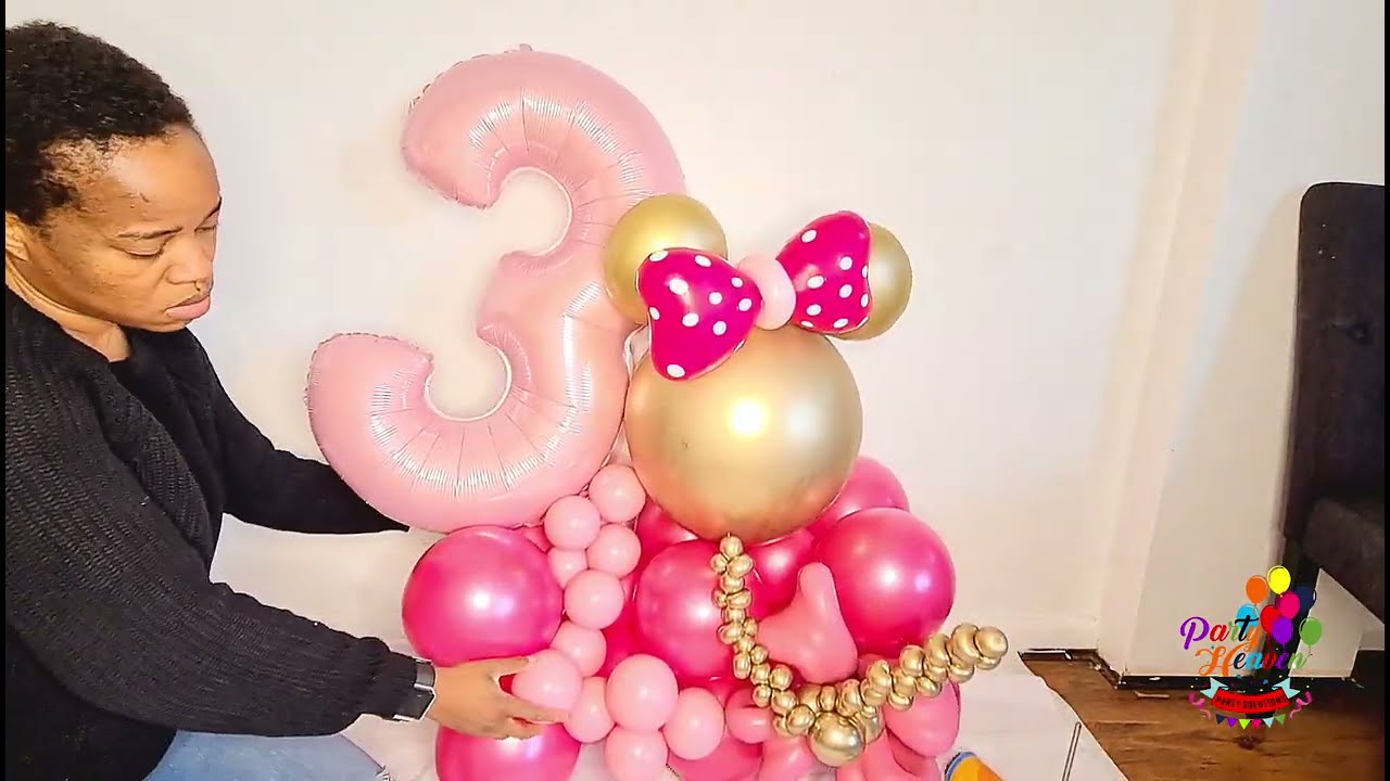 Diy Balloon Bouquet || Minnie Mouse Balloon Bouquet