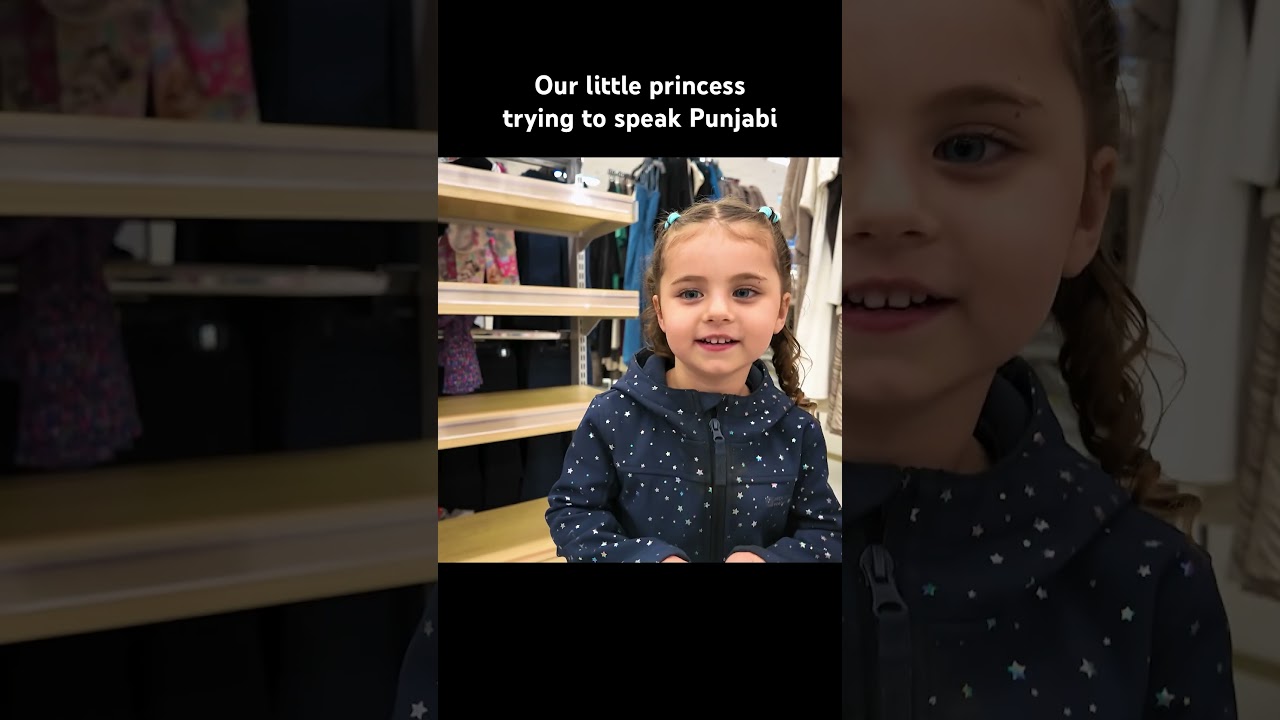 Hazel Trying To Speaking In PUNJABI 🥹💕 #punjabi #india #family