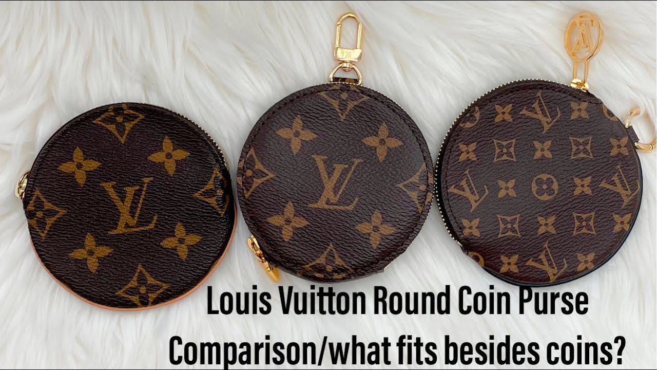 Louis Vuitton round coin purse comparison/What fits inside besides coins?