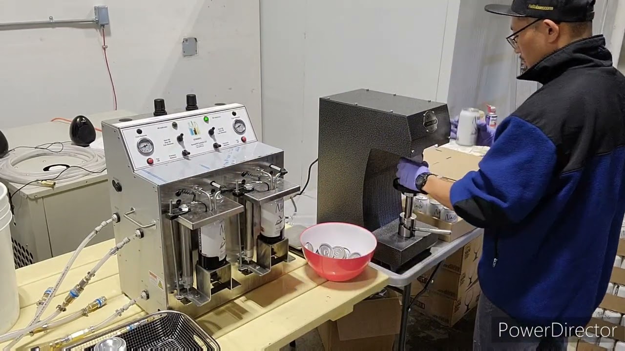The cheapest canning line. XpressFill XF4500C + Cannular Pro Semi Auto.