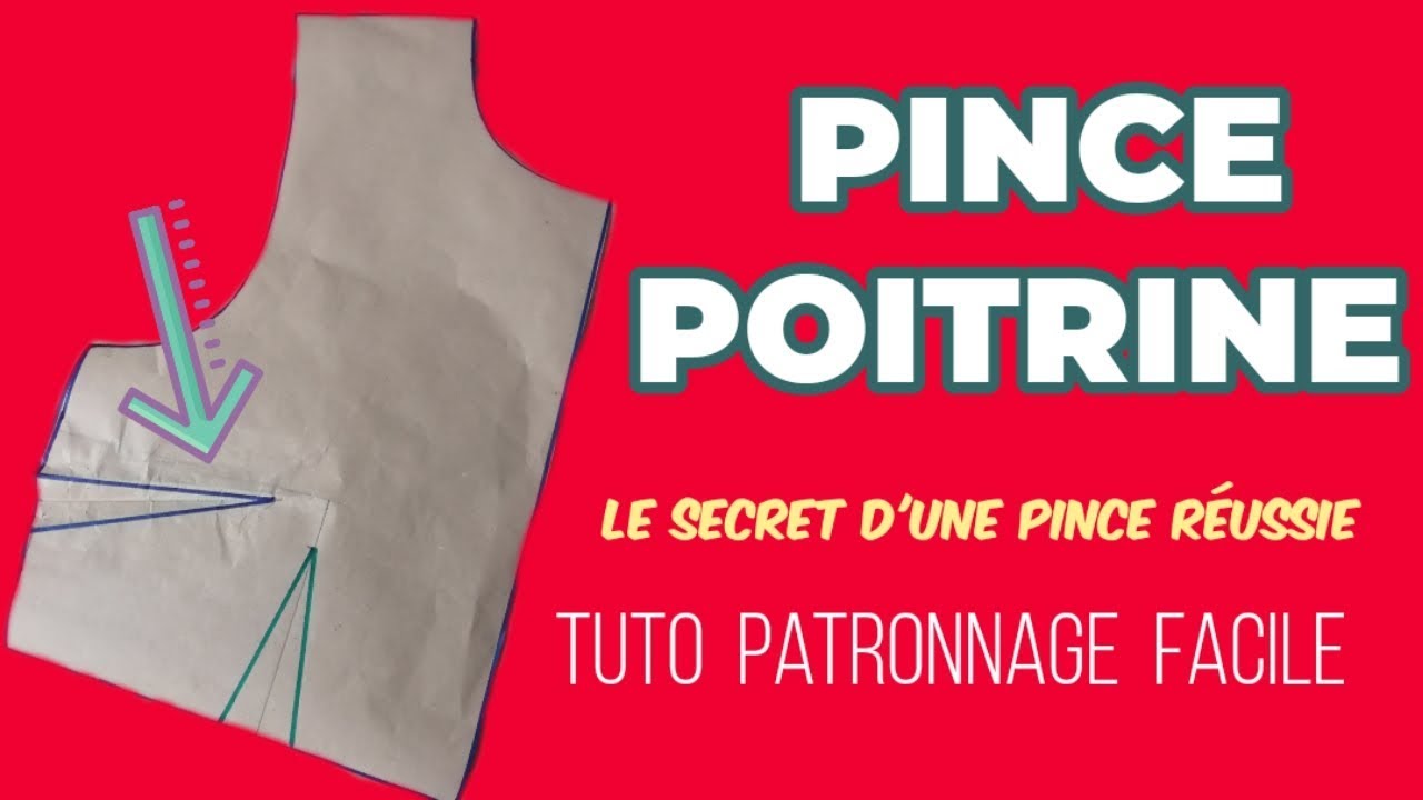 DIY: CORSAGE DE BASE , PATRON SIMPLE : COMMENT TRACER LA PINCE POITRINE  ? [TUTO COUTURE  DÉTAILLÉ]